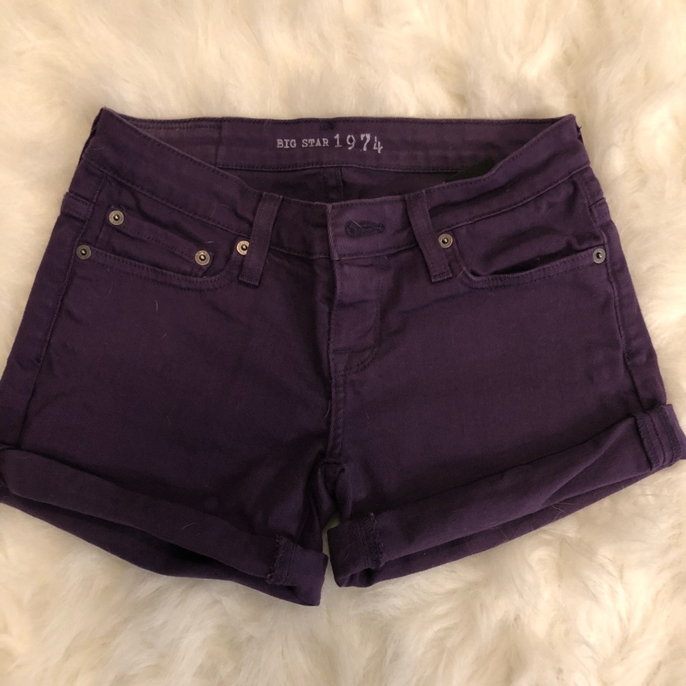 Big Star Purple denim shorts